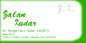 zalan kudar business card